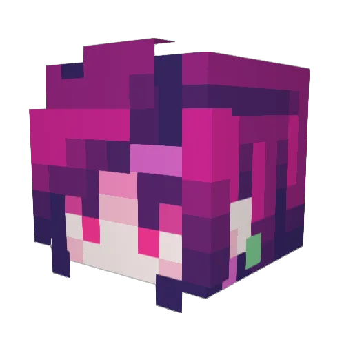 Demon_mix Minecraft avatar head, 3D render