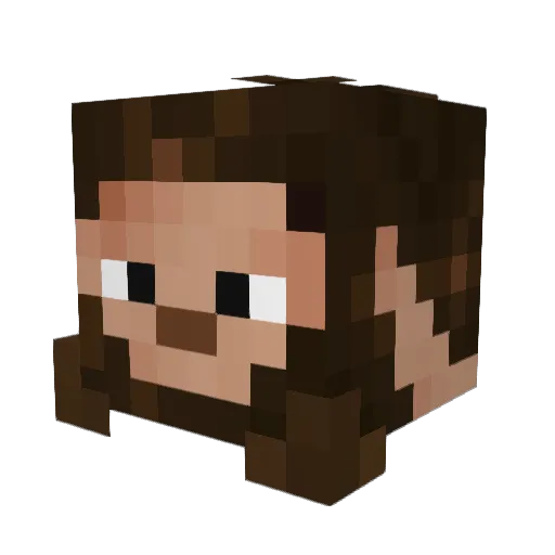 Demonader Minecraft avatar head, 3D render