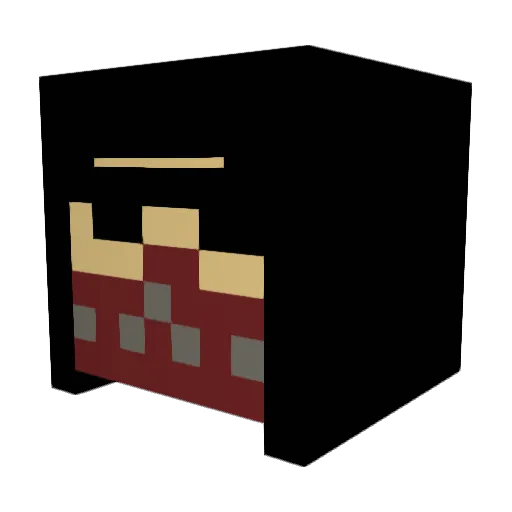 Demonartes Minecraft avatar head, 3D render