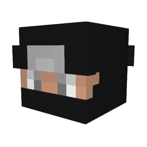Demonated Minecraft avatar head, 3D render