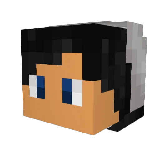 Demonaxs Minecraft avatar head, 3D render