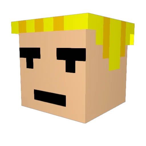 Demonblooded Minecraft avatar head, 3D render