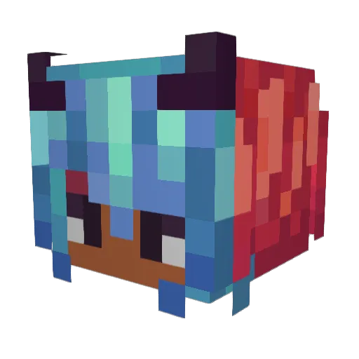 DemonboyAlex Minecraft avatar head, 3D render