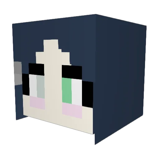 Demonessica Minecraft avatar head, 3D render