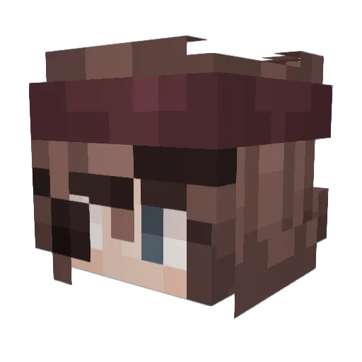 DemonicCherry Minecraft avatar head, 3D render