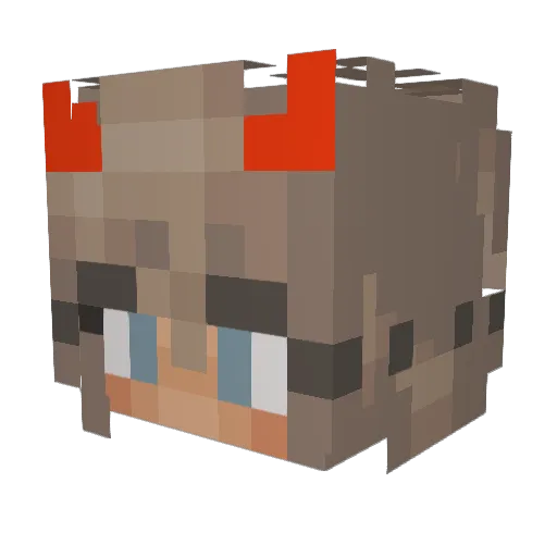 DemonicDue Minecraft avatar head, 3D render