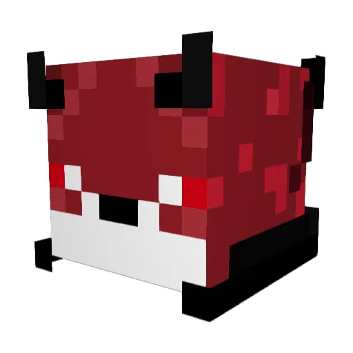 DemonicFox21 Minecraft avatar head, 3D render