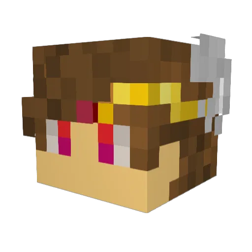 DemonicGarnet Minecraft avatar head, 3D render