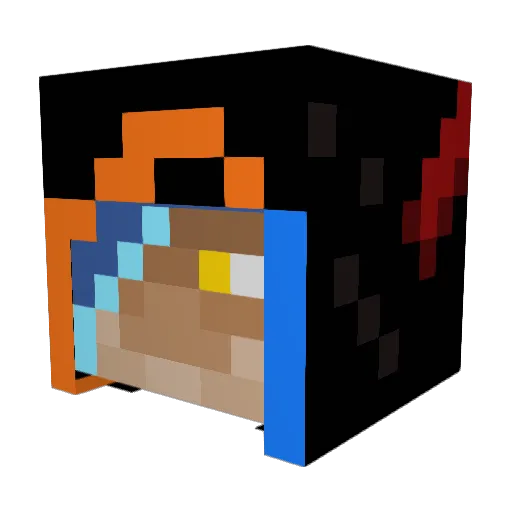 DemonicLP Minecraft avatar head, 3D render