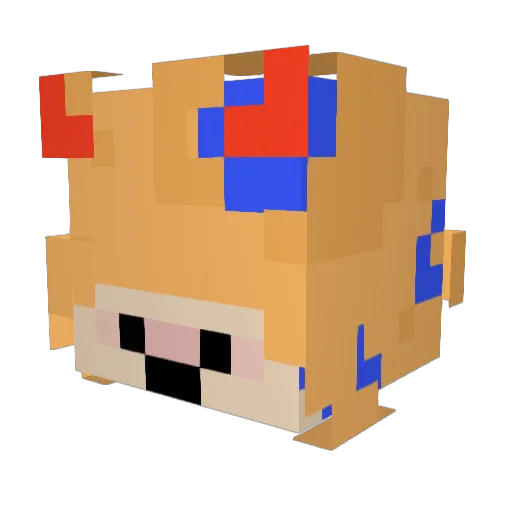 DemonicMuffin Minecraft avatar head, 3D render