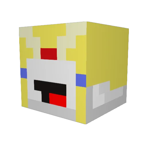 DemonicMuffinz Minecraft avatar head, 3D render
