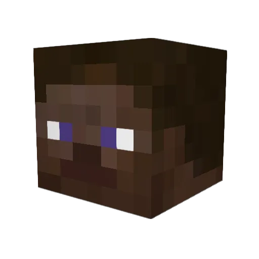 DemonicNarwhals Minecraft avatar head, 3D render