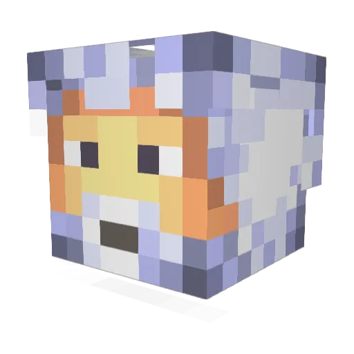 DemonicNoodle Minecraft avatar head, 3D render