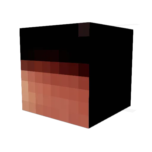 Demonicake Minecraft avatar head, 3D render