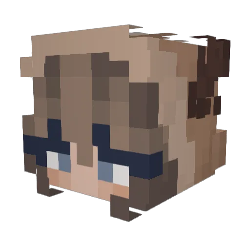 Demonidia Minecraft avatar head, 3D render