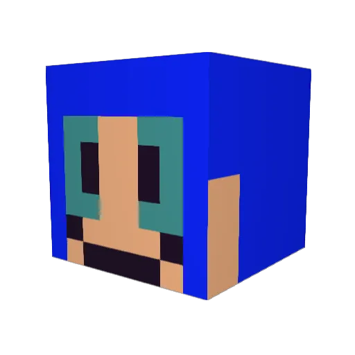 Demoniho Minecraft avatar head, 3D render