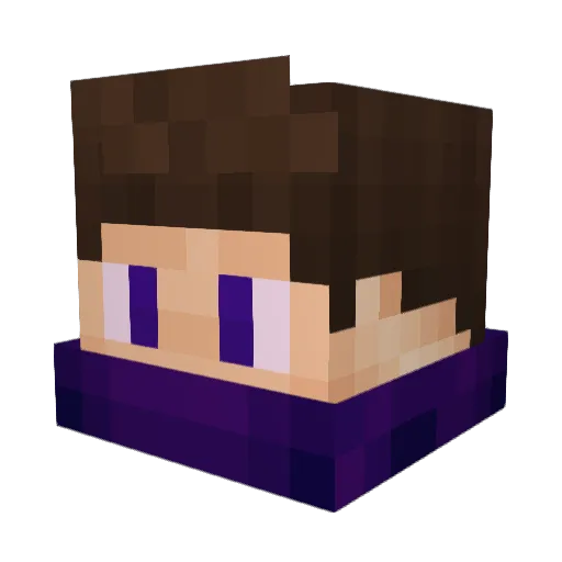 Demonioo Minecraft avatar head, 3D render