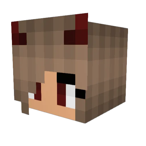 Demonix_kitten Minecraft avatar head, 3D render