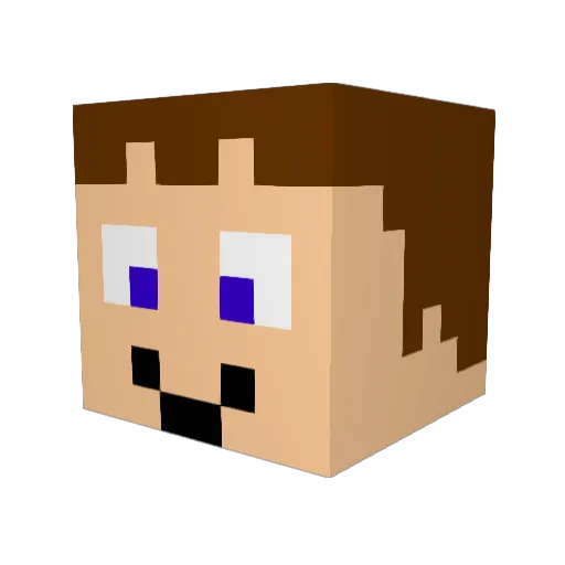 Demonkaos Minecraft avatar head, 3D render