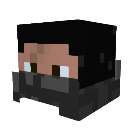 Demonkeyy Minecraft avatar head, 3D render