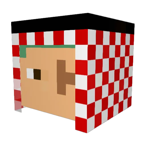 Demonkiller89 Minecraft avatar head, 3D render