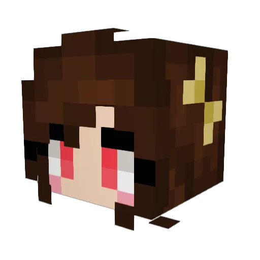 Demonlier321 Minecraft avatar head, 3D render