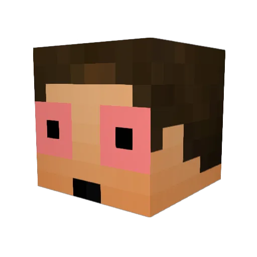 Demonmaniac Minecraft avatar head, 3D render