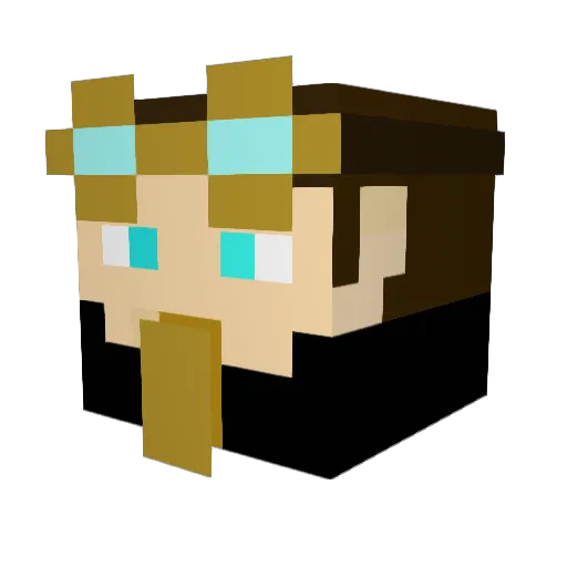 Demonota Minecraft avatar head, 3D render