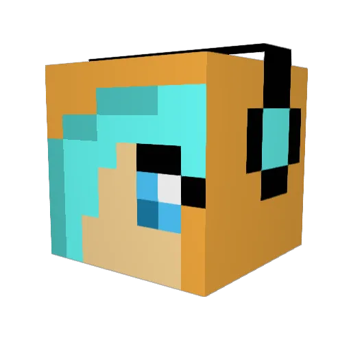 Demonpixie87 Minecraft avatar head, 3D render