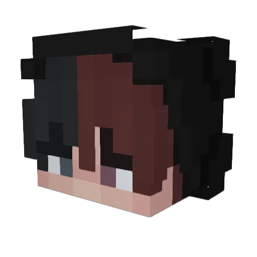 DemonsDaddy Minecraft avatar head, 3D render