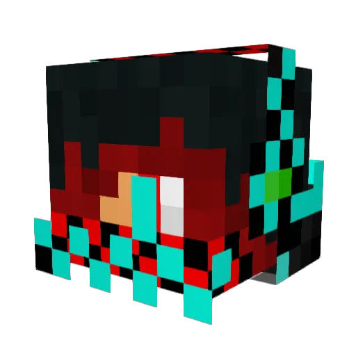 Demons_Hood Minecraft avatar head, 3D render