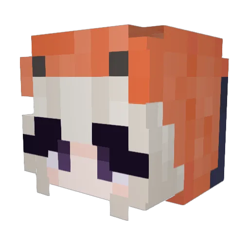 Demons_queen Minecraft avatar head, 3D render