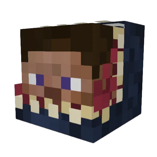Demonsen Minecraft avatar head, 3D render
