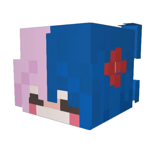Demonstom Minecraft avatar head, 3D render