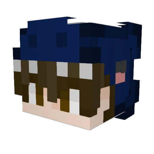 Demontansa Minecraft avatar head, 3D render