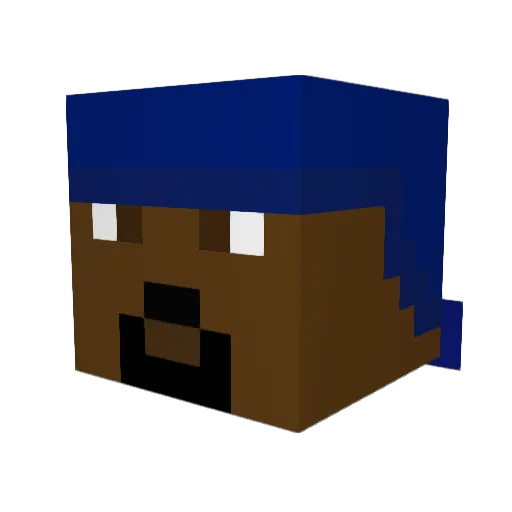 Demontasfr Minecraft avatar head, 3D render