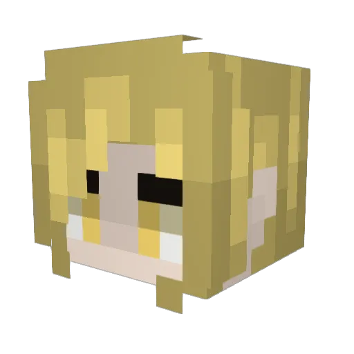 Demontere Minecraft avatar head, 3D render