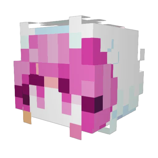 DemonzG0d Minecraft avatar head, 3D render