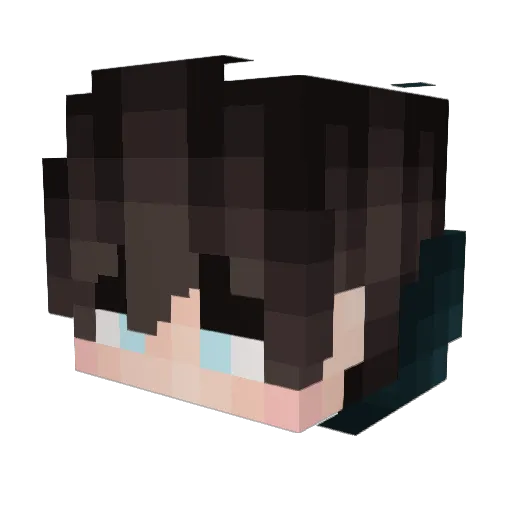 Demoon123 Minecraft avatar head, 3D render