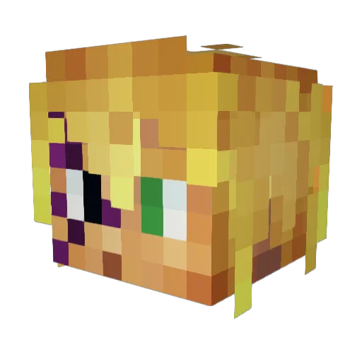 Demor5 Minecraft avatar head, 3D render