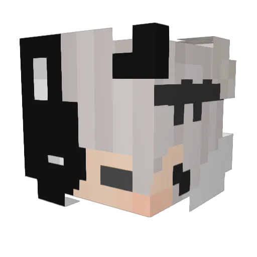 Demorado Minecraft avatar head, 3D render