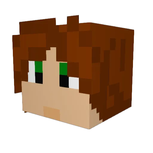 Demorid Minecraft avatar head, 3D render