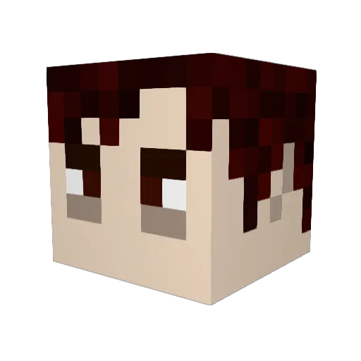 Demorticue Minecraft avatar head, 3D render