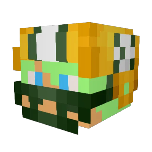 DemosArtz Minecraft avatar head, 3D render