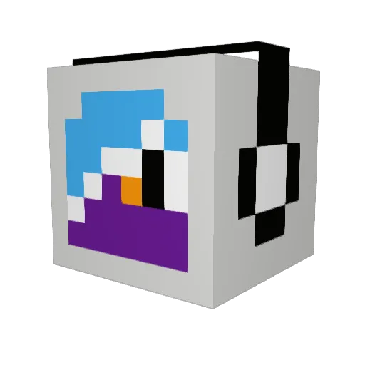 Demosin Minecraft avatar head, 3D render