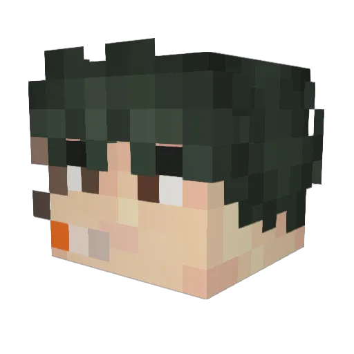 Demospammer Minecraft avatar head, 3D render
