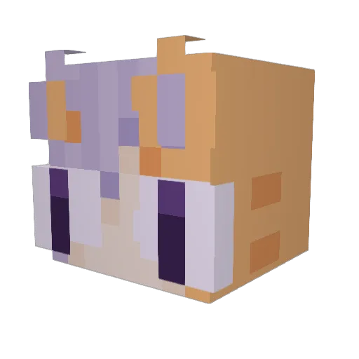 Demosray Minecraft avatar head, 3D render