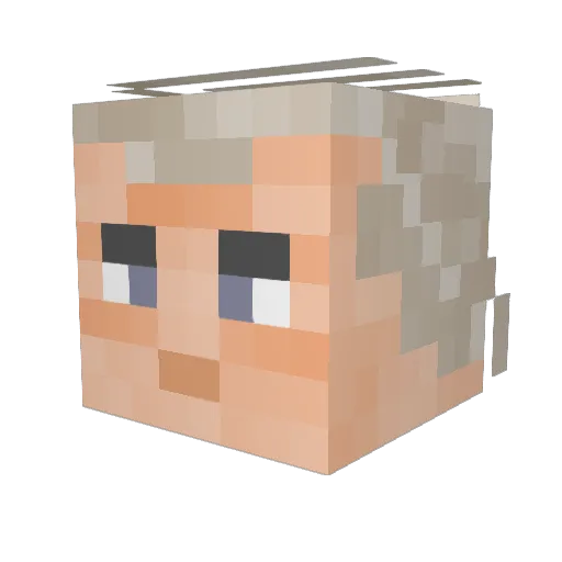 Demot Minecraft avatar head, 3D render