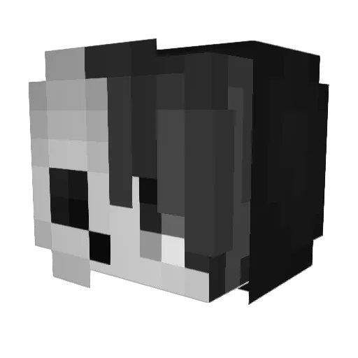 Demotion Minecraft avatar head, 3D render