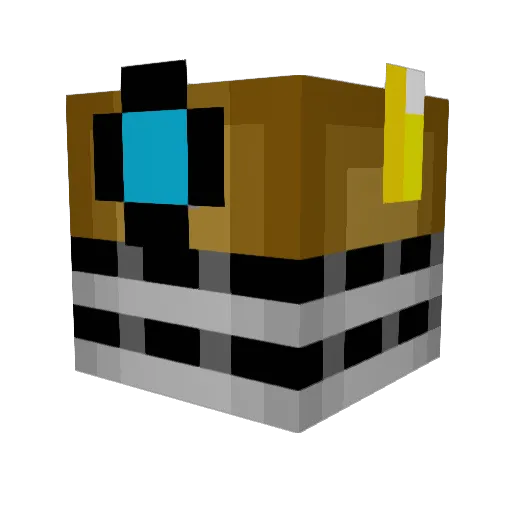 Demowiz Minecraft avatar head, 3D render